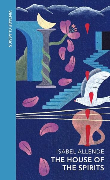 Surreal cover illustration by Francisca Alvarez Sanchez depiction a dove and a floating upturned jug as well as crescent moon on top of a giant candlestick