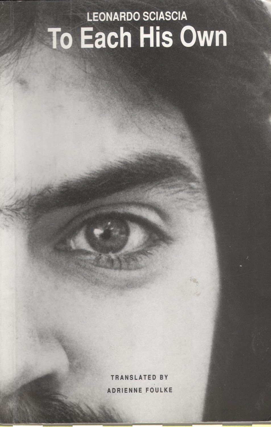 One quarter face view of young man with dark hair eyebrows and moustache